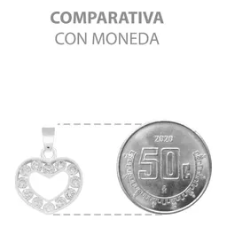 Dije Corazón Plata 925 con Zirconia Blanca para Mujer - Imagen 8