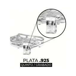 Dije Corazón Plata Ley .925 con Zirconia Blanca Liso - Imagen 3