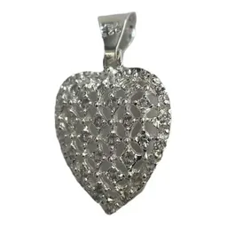 Dije Corazón Plata Ley .925 con Zirconia Blanca Zirconias - Imagen 2