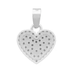 Dije Corazón Plata Ley .925 con Zirconia Blanca - Imagen 2