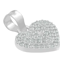 Dije Corazón Plata Ley .925 con Zirconia Blanca - Imagen 3