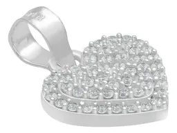 Dije Corazón Plata Ley .925 con Zirconia Blanca - Imagen 3
