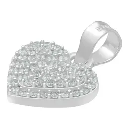 Dije Corazón Plata Ley .925 con Zirconia Blanca - Imagen 4