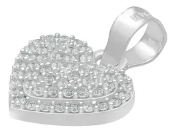 Dije Corazón Plata Ley .925 con Zirconia Blanca - Imagen 4