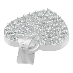 Dije Corazón Plata Ley .925 con Zirconia Blanca - Imagen 5