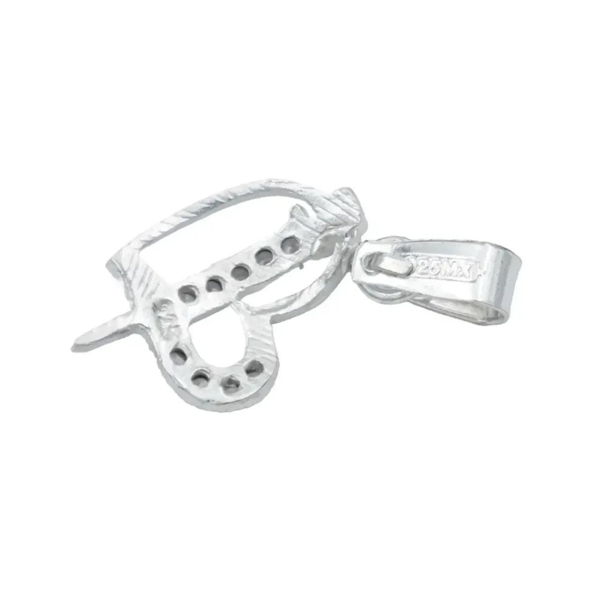 Dije Corazón Plata Ley .925 con Zirconias para Mujer Elegante - Imagen 3