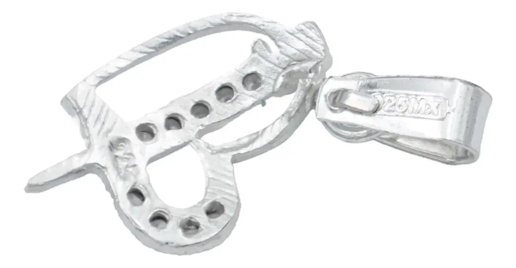 Dije Corazón Plata Ley .925 con Zirconias para Mujer Elegante - Imagen 3