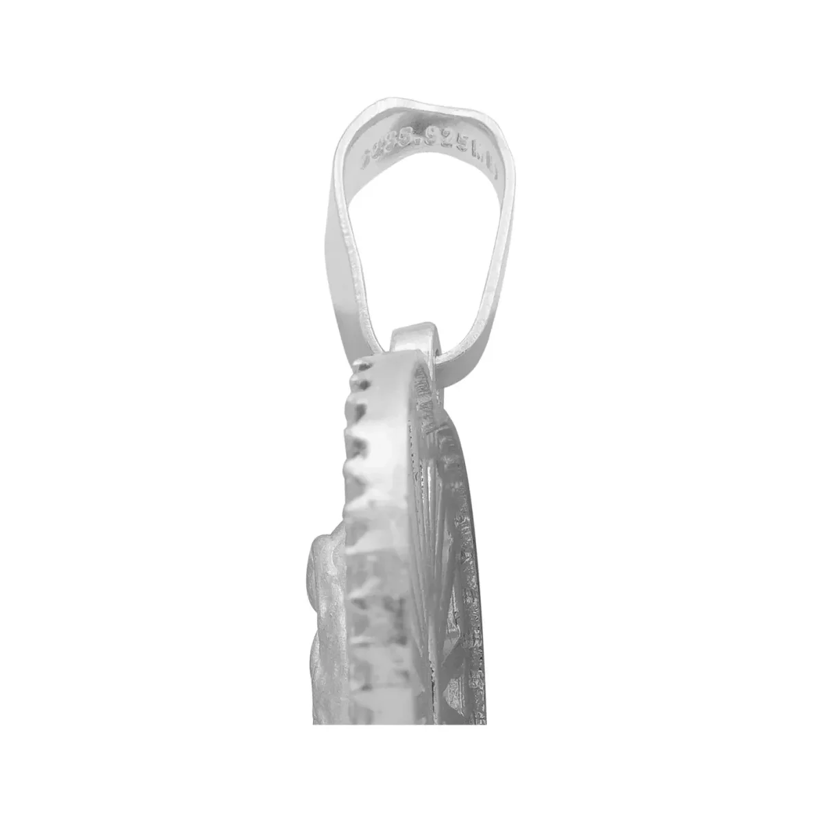 Dije Corazón Virgen Guadalupe Plata 925 Zirconia Mujer - Imagen 6