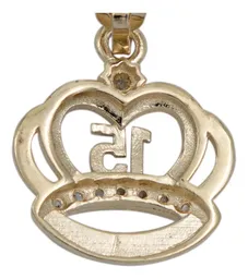 Dije Corona Quince Años Oro 10k con Zirconia Multicolor - Imagen 4
