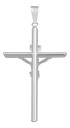 Dije Crucifijo Tubular Plata Ley 925 para Hombre - Imagen 2