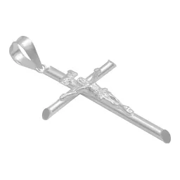 Dije Crucifijo Tubular Plata Ley 925 para Hombre - Imagen 3