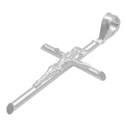 Dije Crucifijo Tubular Plata Ley 925 para Hombre - Imagen 4