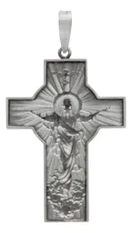 Dije Cruz Antigua Plata 925 Cristo Espíritu Santo Unisex - Imagen 2