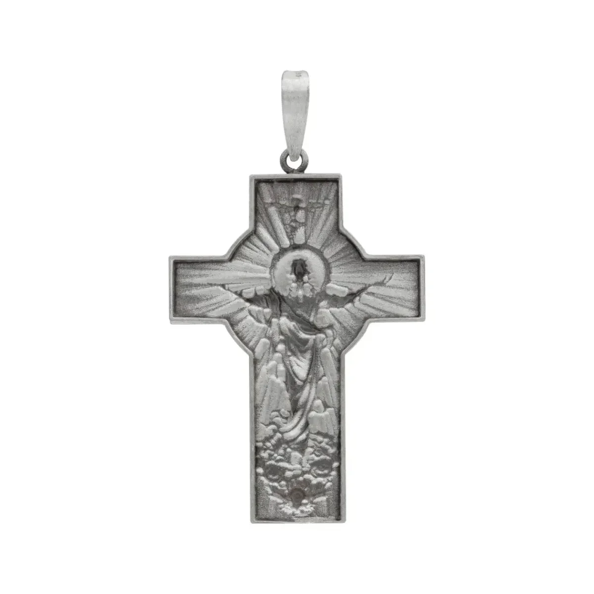 Dije Cruz Antigua Plata 925 Cristo Espíritu Santo Unisex - Imagen 2