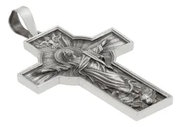 Dije Cruz Antigua Plata 925 Cristo Espíritu Santo Unisex - Imagen 3