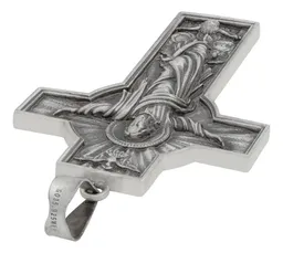 Dije Cruz Antigua Plata 925 Cristo Espíritu Santo Unisex - Imagen 4