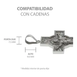 Dije Cruz Antigua Plata 925 Cristo Espíritu Santo Unisex - Imagen 5