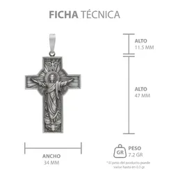 Dije Cruz Antigua Plata 925 Cristo Espíritu Santo Unisex - Imagen 6