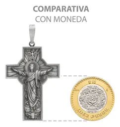 Dije Cruz Antigua Plata 925 Cristo Espíritu Santo Unisex - Imagen 7