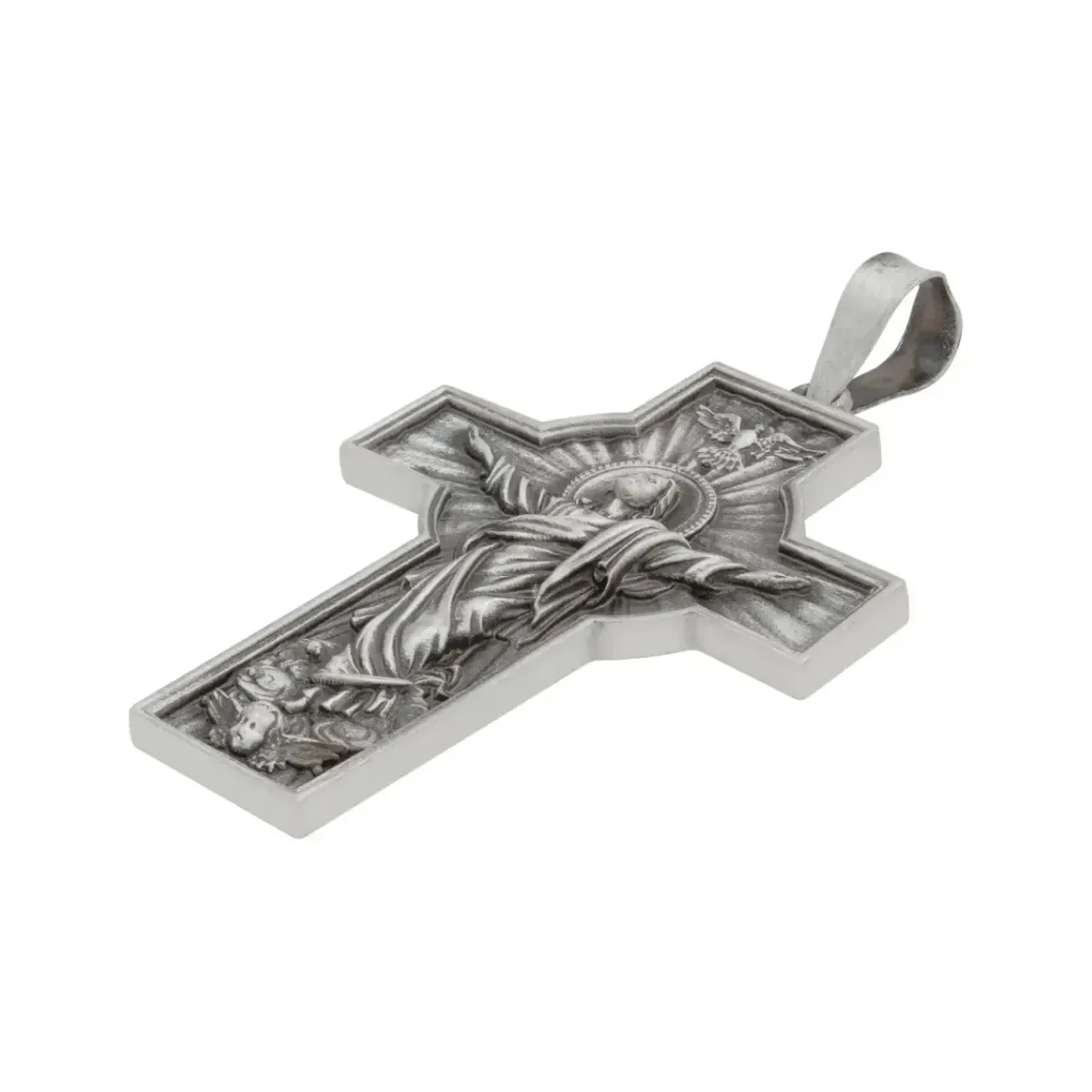 Dije Cruz Antigua Plata 925 Cristo Espíritu Santo Unisex - Imagen 8