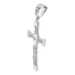 Dije Cruz Articulada de Plata .925 con Zirconia Grande 79 mm - Imagen 2