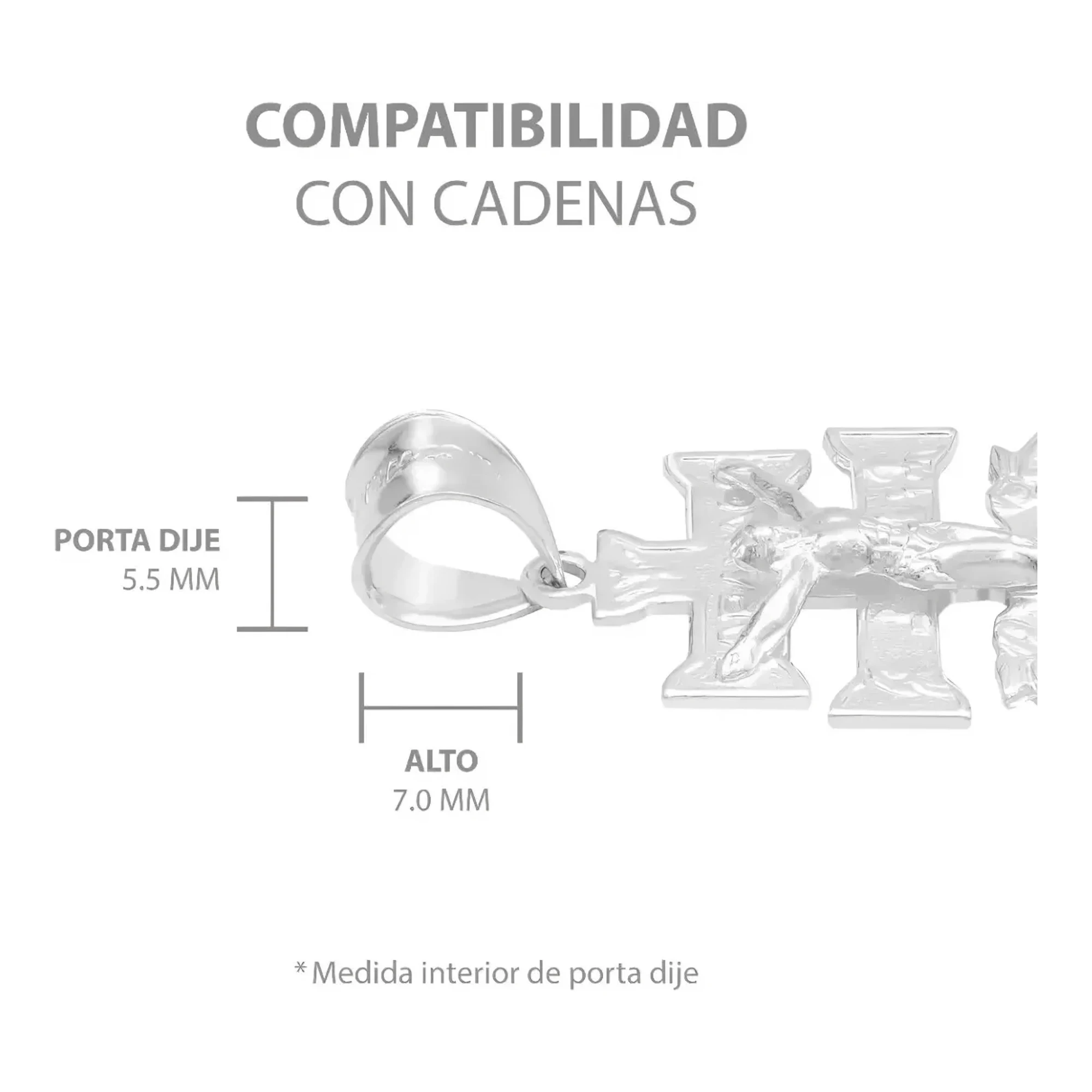 Dije Cruz Caravaca Plata 925 Troquelada Cristo Ángeles 3.5cm - Imagen 6