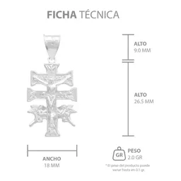 Dije Cruz Caravaca Plata 925 Troquelada Cristo Ángeles 3.5cm - Imagen 7