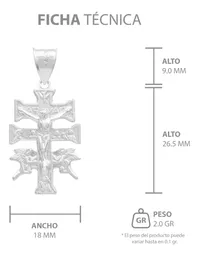 Dije Cruz Caravaca Plata 925 Troquelada Cristo Ángeles 3.5cm - Imagen 7