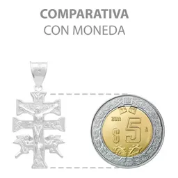 Dije Cruz Caravaca Plata 925 Troquelada Cristo Ángeles 3.5cm - Imagen 8