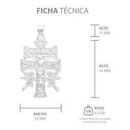 Dije Cruz Caravaca Plata 925 Troquelada Cristo Ángeles - Imagen 7