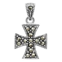 Dije Cruz Clásica Plata 925 Unisex Símbolo de Fe - Imagen 1