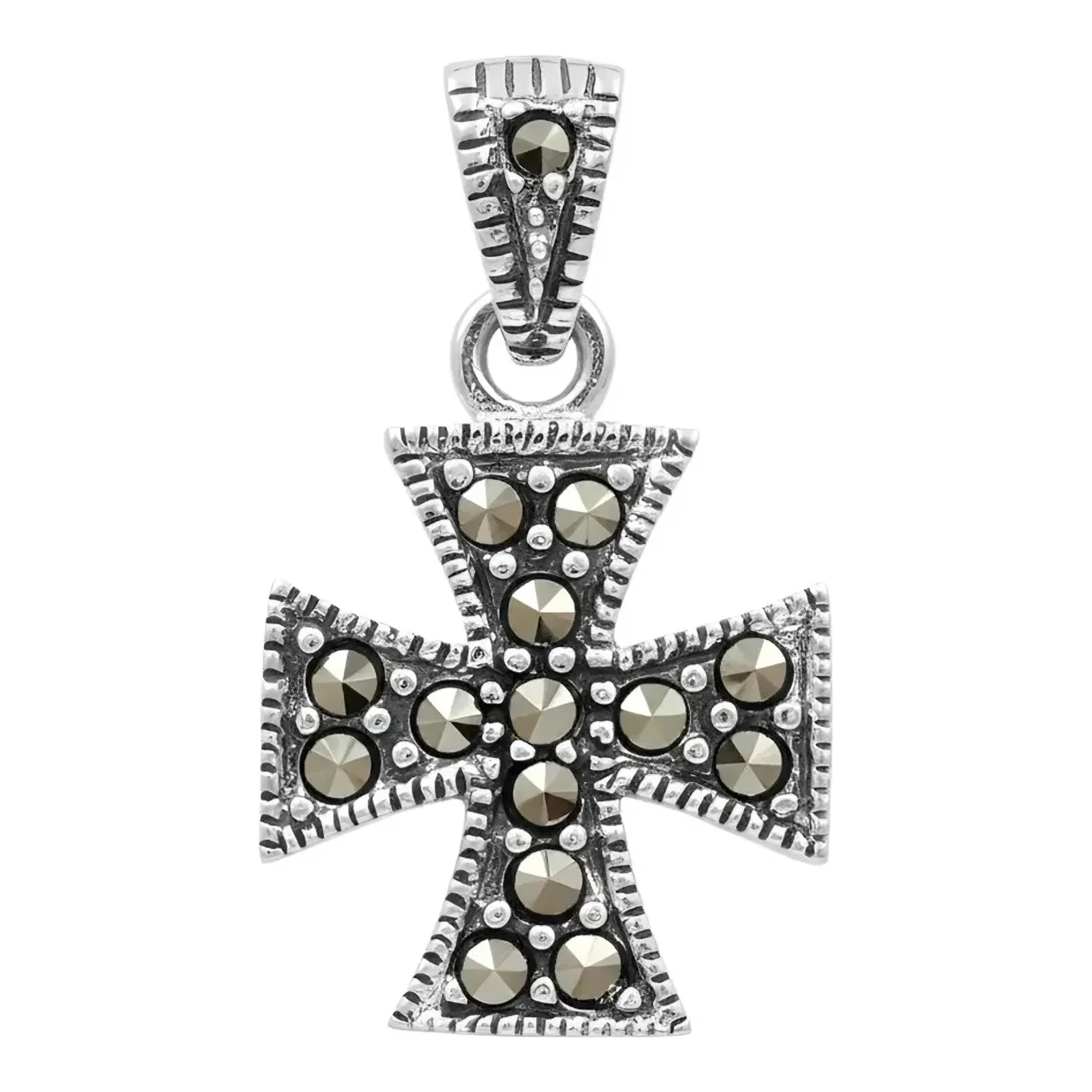 Dije cruz de plata .925 nacional lisa brillante, colgante unisex símbolo de fe para collar cruz hombre mujer sin piedras