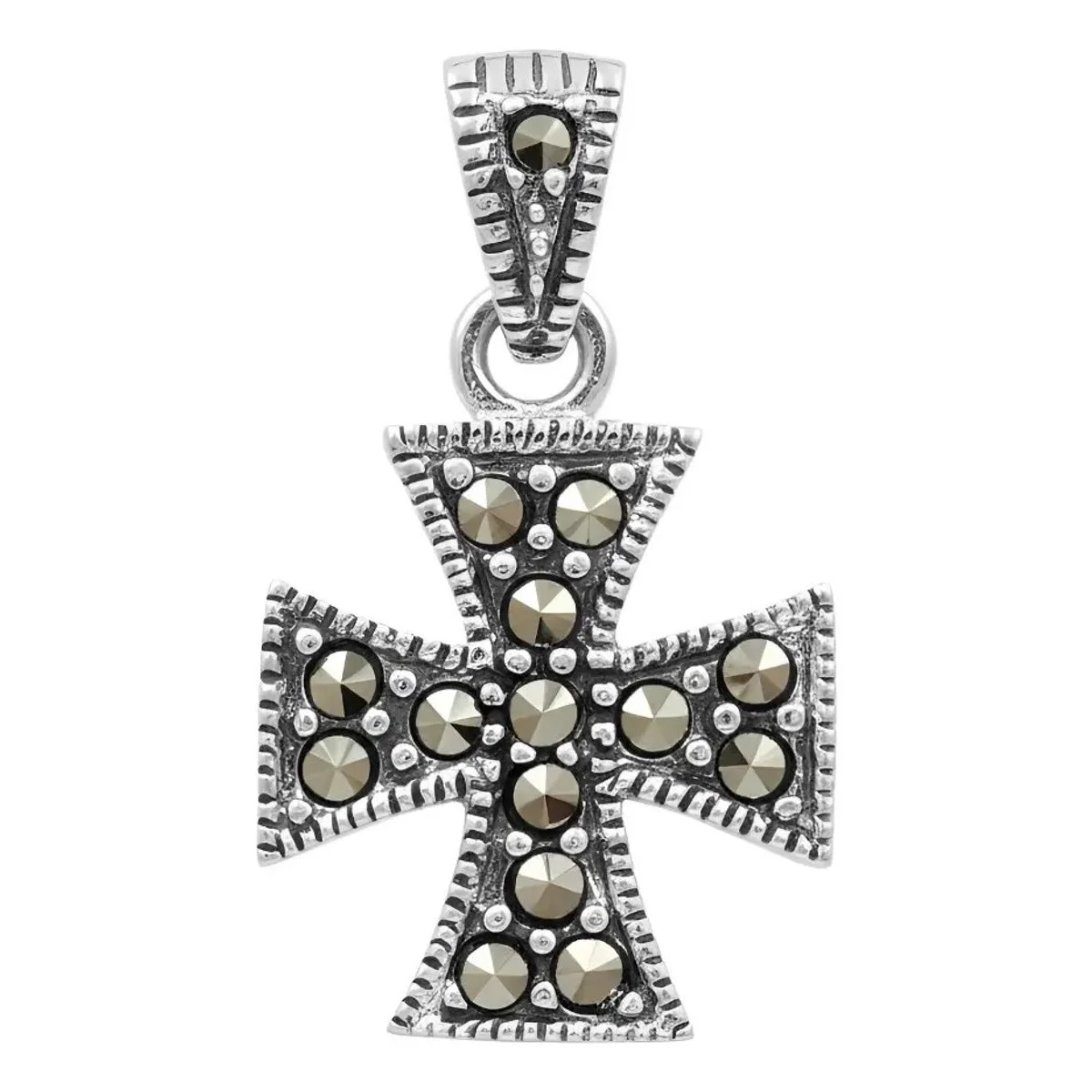 Dije Cruz Clásica Plata .925 Nacional pulida, brillante. Diseño unisex minimalista para collar cruz plata hombre o mujer, joy