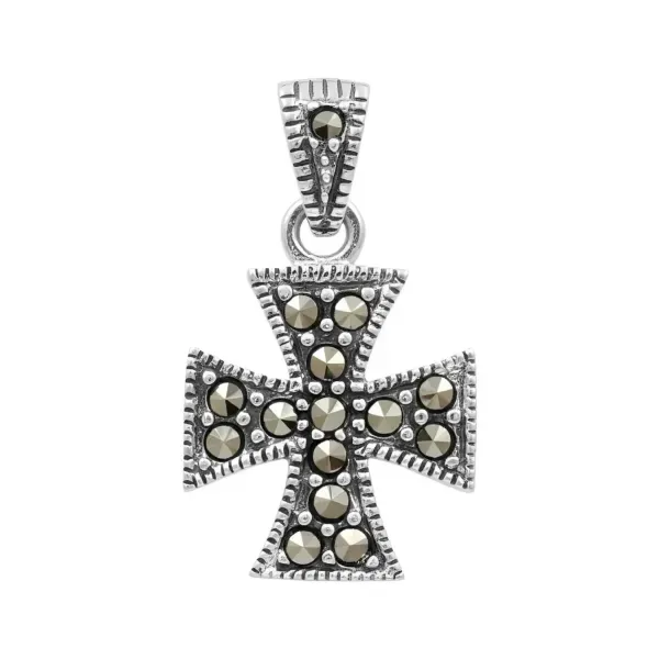 Dije Cruz Clásica Plata 925 Unisex Símbolo de Fe - Imagen 1