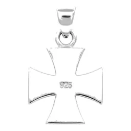 Dije Cruz Clásica Plata 925 Unisex Símbolo de Fe - Imagen 2