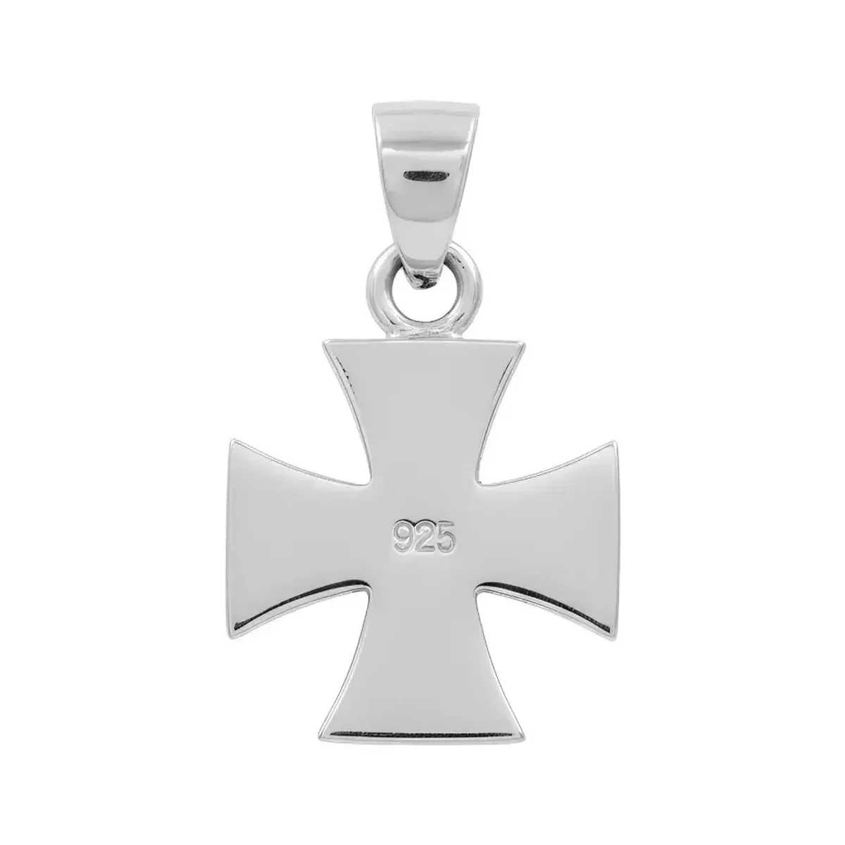 Dije Cruz Clásica Plata 925 Unisex Símbolo de Fe - Imagen 2