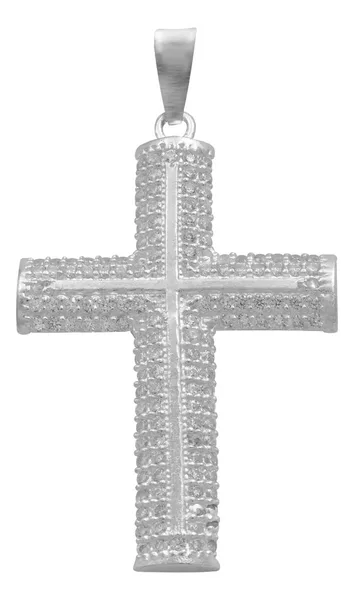 Dije Cruz con Zirconias Plata 925 para Hombre Pulido Brillante - Imagen 1
