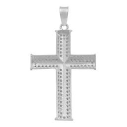 Dije Cruz con Zirconias Plata 925 para Hombre Pulido Brillante - Imagen 2