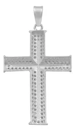 Dije Cruz con Zirconias Plata 925 para Hombre Pulido Brillante - Imagen 2