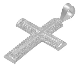 Dije Cruz con Zirconias Plata 925 para Hombre Pulido Brillante - Imagen 3