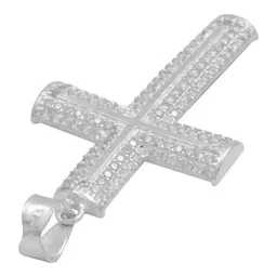 Dije Cruz con Zirconias Plata 925 para Hombre Pulido Brillante - Imagen 5