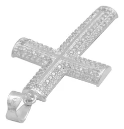 Dije Cruz con Zirconias Plata 925 para Hombre Pulido Brillante - Imagen 5