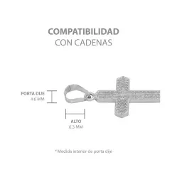 Dije Cruz con Zirconias Plata .925 para Hombre - Imagen 7