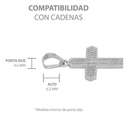 Dije Cruz con Zirconias Plata .925 para Hombre - Imagen 7
