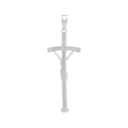 Dije Cruz Cristo Crucificado Plata 925 Estilo Madera Religioso - Imagen 2