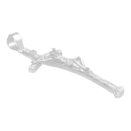 Dije Cruz Cristo Crucificado Plata 925 Estilo Madera Religioso - Imagen 3