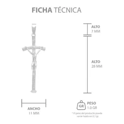 Dije Cruz Cristo Crucificado Plata 925 Estilo Madera Religioso - Imagen 7