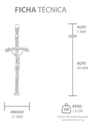 Dije Cruz Cristo Crucificado Plata 925 Estilo Madera Religioso - Imagen 7