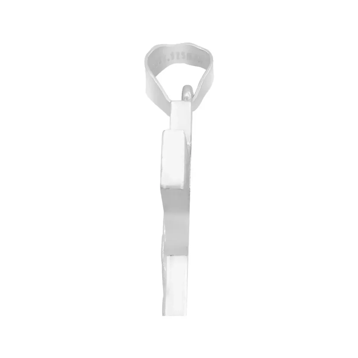 Dije Cruz Cristo Espíritu Santo Plata Ley .925 Ancha Religiosa - Imagen 5