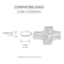 Dije Cruz Cristo Espíritu Santo Plata Ley .925 Ancha Religiosa - Imagen 6